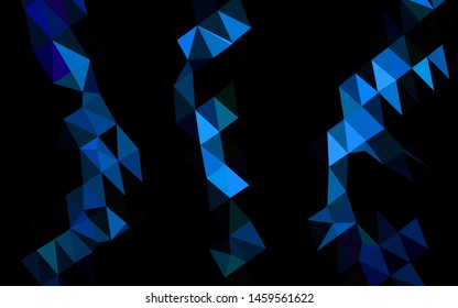 Dark Black vector triangle mosaic cover. Brand new colorful illustration in with gradient. New texture for your design.