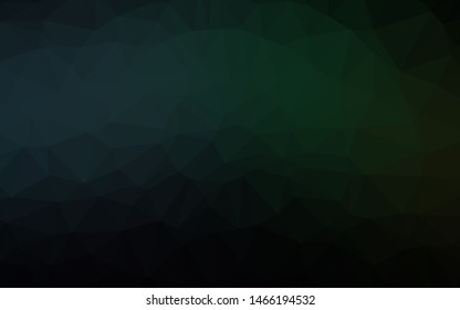 Dark Black vector triangle mosaic texture. Colorful illustration in Origami style with gradient.  Triangular pattern for your business design.