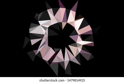Dark Black vector triangle mosaic texture. Shining colored illustration in a Brand new style. Polygonal design for your web site.