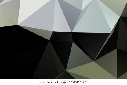 Dark Black vector triangle mosaic template. Glitter abstract illustration with an elegant design. Completely new template for your business design.