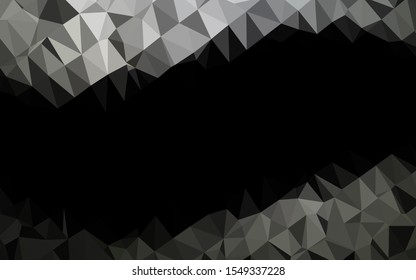Dark Black vector triangle mosaic template. Brand new colorful illustration in with gradient. The best triangular design for your business.