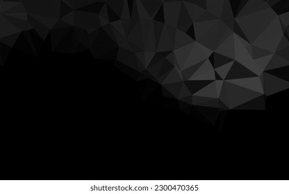 Dark Black vector triangle mosaic cover. Glitter abstract illustration with an elegant design. Completely new template for your business design.