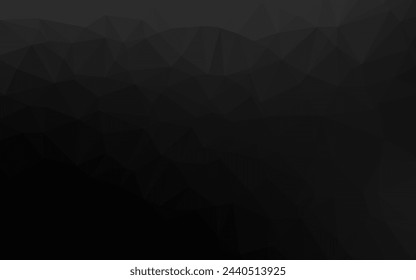 Plantilla de mosaico de triángulo de vector negro oscuro. Ilustración geométrica en estilo Origami con degradado. Plantilla completamente nueva para el diseño de su empresa.