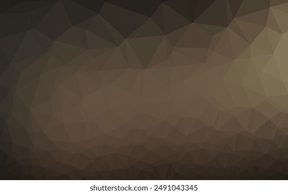 Dark Black vector triangle mosaic template. Colorful abstract illustration with gradient. Textured pattern for background.