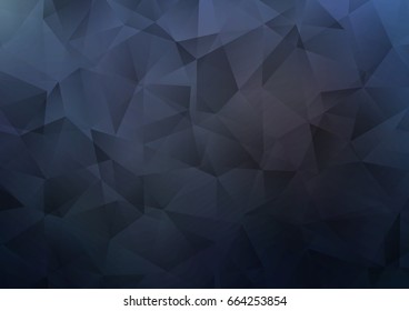 Dark Black vector triangle mosaic background. A completely new color illustration in a vague style. A completely new template for your business design.