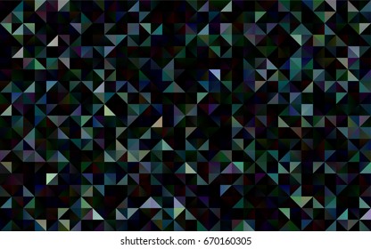 Dark Black vector triangle mosaic background. Brand-new colored illustration in blurry style with gradient. The completely new template can be used for your brand book.