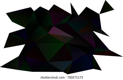 Dark Black vector triangle mosaic template. Shining illustration, which consist of triangles. The textured pattern can be used for background.