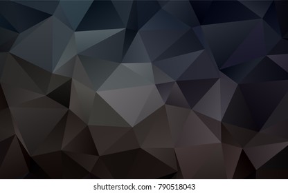 Dark Black vector triangle mosaic pattern. A sample with polygonal shapes. The best triangular design for your business.