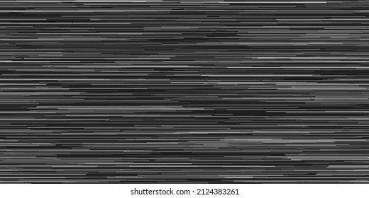 Dark Black and White Horizontally Striped Surface - Digitally Generated Abstract Background in Editable Vector Format