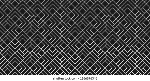 Dark Black and White Simple Elegant Vector seamless geometric pattern background
