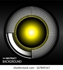 dark black yellow abstract background. circle. digital. Light Technology background for computer graphic  and business. security. text box. card. label. Brochure. banner.