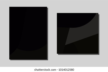 Dark Blackvector background for presentations. Glitter abstract design concept with text box. Pattern for ads, leaflets, labels of your business.