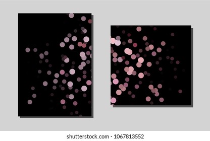 Dark Blackvector background for presentations. Glitter abstract design concept with text box. Beautiful design for cover of notepads.