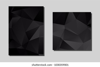 Dark Blackvector banner for websites. Abstract booklet on colored background with gradient. Completely new template for your brand book.
