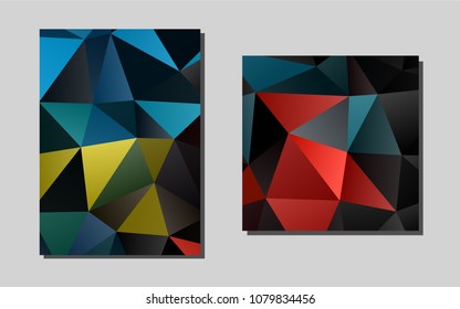 Dark Blackvector banner for websites. Abstract booklet on colored background with gradient. Pattern for ads, leaflets, labels of your business.