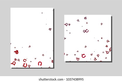 Dark Blackvector brochure for ui, ux design. Booklet with textbox on colorful abstract background. Pattern can be used as a template for calendars.