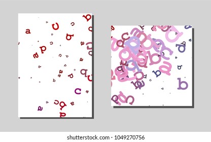 Dark Blackvector brochure for ui, ux design. Booklet with textbox on colorful abstract background. Pattern for beautiful business cards, folders.