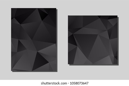 Dark Blackvector brochure for ui, ux design. Glitter abstract design concept with text box. Beautiful design for cover of notepads.