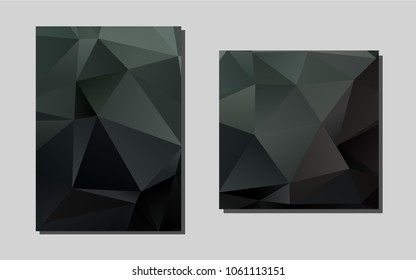 Dark Blackvector brochure for ui, ux design. Abstract booklet on colored background with gradient. Beautiful design for cover of notepads.