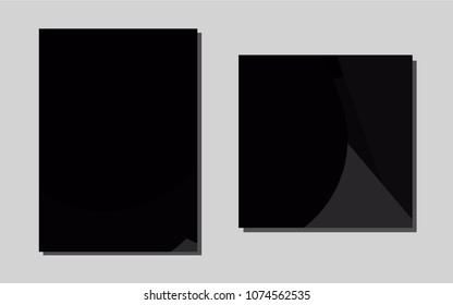 Dark Blackvector brochure for ui, ux design. Abstract booklet on colored background with gradient. New design for a poster, banner of your website.