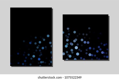 Dark Blackvector brochure for ui, ux design. Glitter abstract design concept with text box. Beautiful design for cover of notepads.