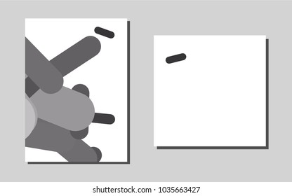 Dark Blackvector cover for Envelopes. Abstract booklet on colored background with gradient. Completely new template for your brand book.