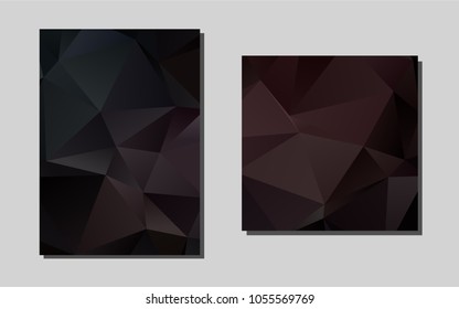 Dark Blackvector cover for Envelopes. Beautiful colored sample in A4 size. Completely new template for your brand book.