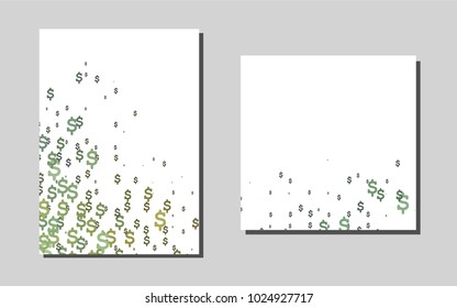 Dark Blackvector cover for Envelopes. Glitter abstract design concept with text box. Pattern for beautiful business cards, folders.
