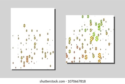 Dark Blackvector cover for Envelopes. Glitter abstract design concept with text box. The pattern can be used for any ad, booklets.