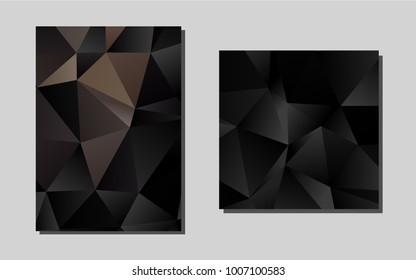 Dark Blackvector cover for Envelopes. Modern abstract design concept with colorful gradient. Pattern for beautiful business cards, folders.