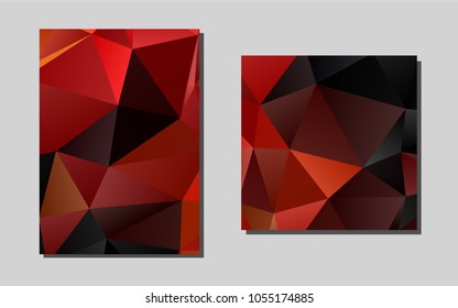 Dark Blackvector cover for Envelopes. Modern abstract design concept with colorful gradient. Pattern can be used as a template for calendars.