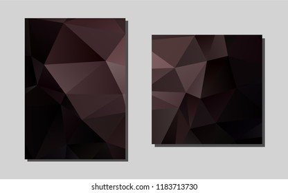 Dark Blackvector cover for Envelopes. Modern abstract design concept with colorful gradient. Completely new template for your brand book.