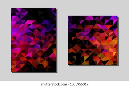 Dark Blackvector layout for Leaflets. Abstract booklet on colored background with gradient. The pattern can be used for any ad, booklets.
