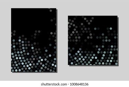 Dark Blackvector layout for Leaflets. Beautiful colored sample in A4 size. The pattern can be used for any ad, booklets.