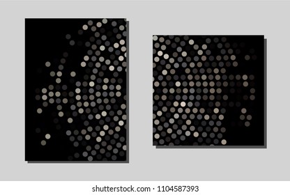 Dark Blackvector layout for Leaflets. Beautiful colored sample in A4 size. Pattern for beautiful business cards, folders.