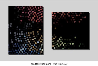 Dark Blackvector layout for Leaflets. Booklet with textbox on colorful abstract background. Pattern can be used as a template for calendars.