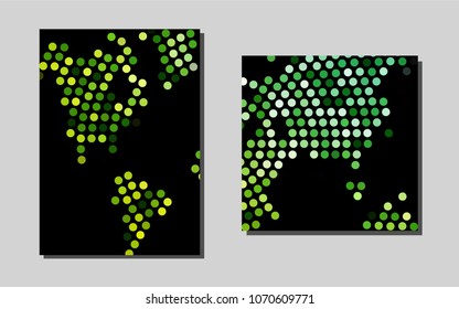 Dark Blackvector pattern for posters. Web interface on abstract background with colorful gradient. Beautiful design for cover of notepads.