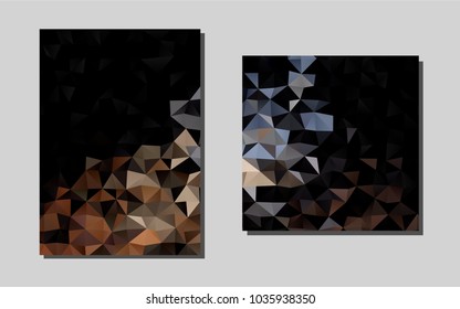 Dark Blackvector template for landing pages. Abstract booklet on colored background with gradient. The pattern can be used for any ad, booklets.