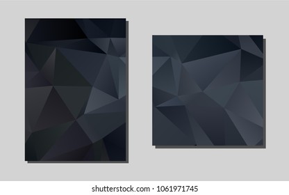 Dark Blackvector template for landing pages. Modern abstract design concept with colorful gradient. Beautiful design for cover of notepads.