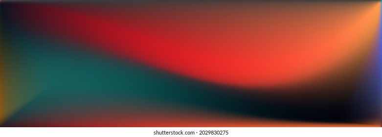 Dark Blank Horizontal Lines Backdrop. Bright Neon Natural Smooth Surface Illustration. Vibrant Multicolor Wavy Gradient Mesh. Sea Ocean Wavy Gradient Mesh. Colorful  Vivid Blurred Background.