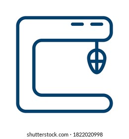 Dark Blu Mixer Icon Isolated on White Background