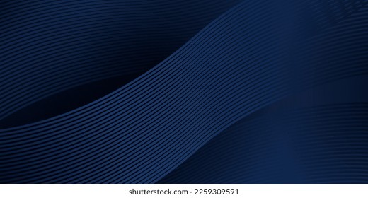 Dark Blue 3D Modern Wave Background