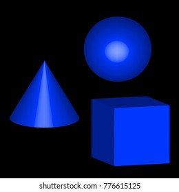 dark blue 3d shapes vecror design