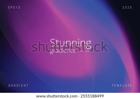 dark blue, Abstract 2025 Trendy and modern gradient fluid wave background