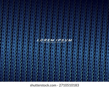 Dunkelblauer abstrakter Hintergrund mit Kohlefaser-Gitter und Farbverlauf blau leuchtenden Linien.