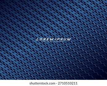 Fundo abstrato azul escuro com grade de fibra de carbono e linhas de brilho azul gradiente.