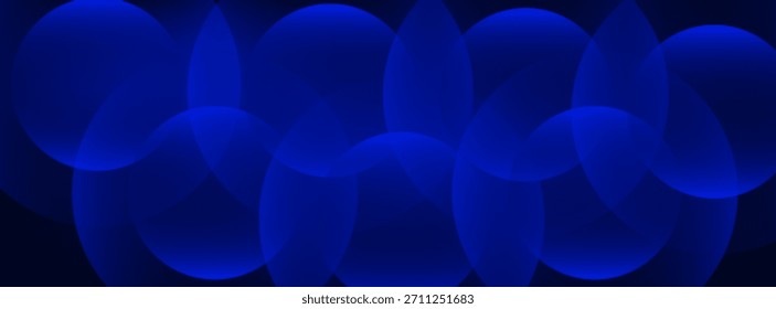 Dunkelblauer abstrakter Hintergrund mit Kreisen und Halbtonverlauf. einfaches Design