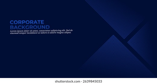 Dark blue abstract background with clean lines, ideal for corporate presentations, business websites, and professional designs.