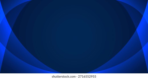 Fundo abstrato azul escuro com formas curvas. Design adequado para banners, cartazes, panfletos, papéis de parede, apresentações. Ilustração vetorial.