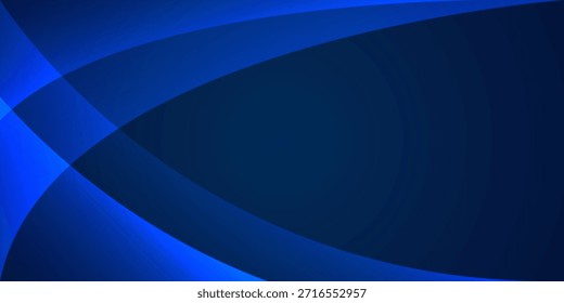 Dark blue abstract background with curved shapes. Design suitable for banners, posters, flyers, wallpapers, presentations. Vector illustration.